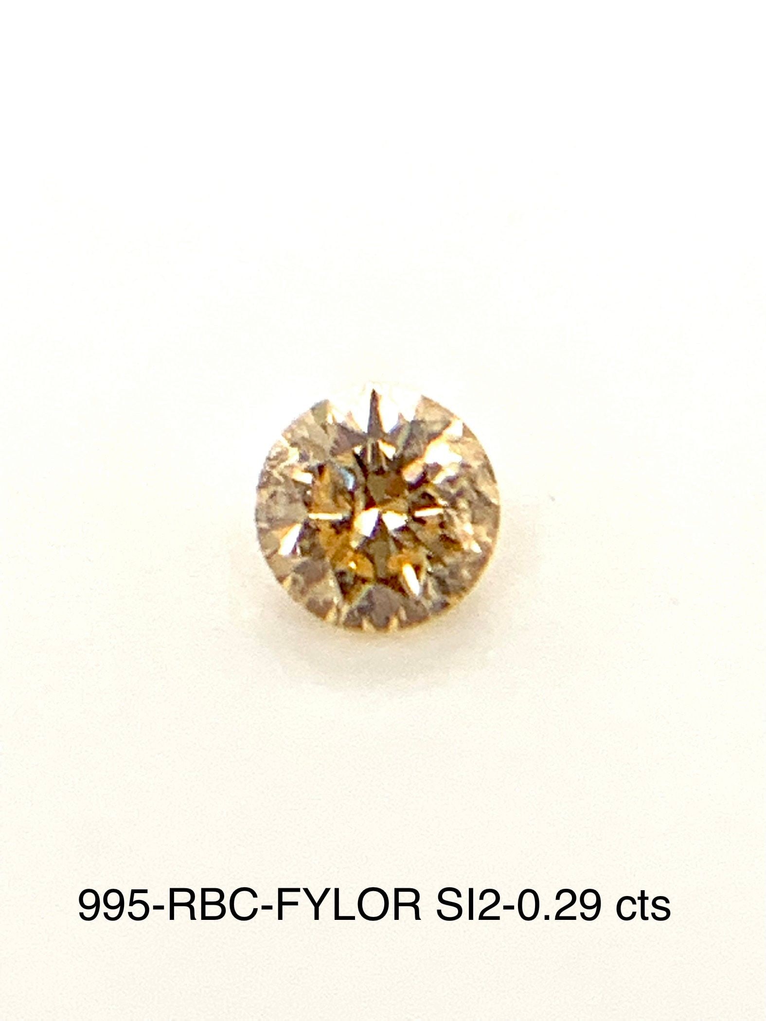 Loose Diamond - ROUND 0.29ct Fancy Yellow Orange: Loose Diamond - ROUND 0.29ct Fancy Yellow Orange Source: Natural Shape: ROUND Carats: 0.29 Color: Fancy Yellow Orange Certification: GIA PLEASE NOTE: Framed, Large, or heavy items do not have shipping
