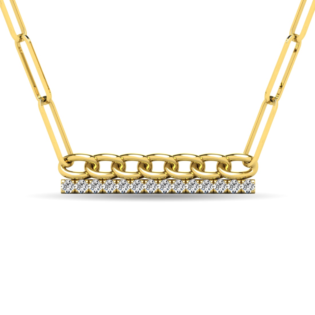 Diamond 1/5 Ct.Tw. Fashion Pendant in 10K Yellow Gold: Diamond 1/5 Ct.Tw. Fashion Pendant in 10K Yellow Gold 10k Yellow Gold Stone Color: H-i Stone Clarity: I2 Unless otherwise specified, pendants that include a chain are paired with our standard 18-inch 