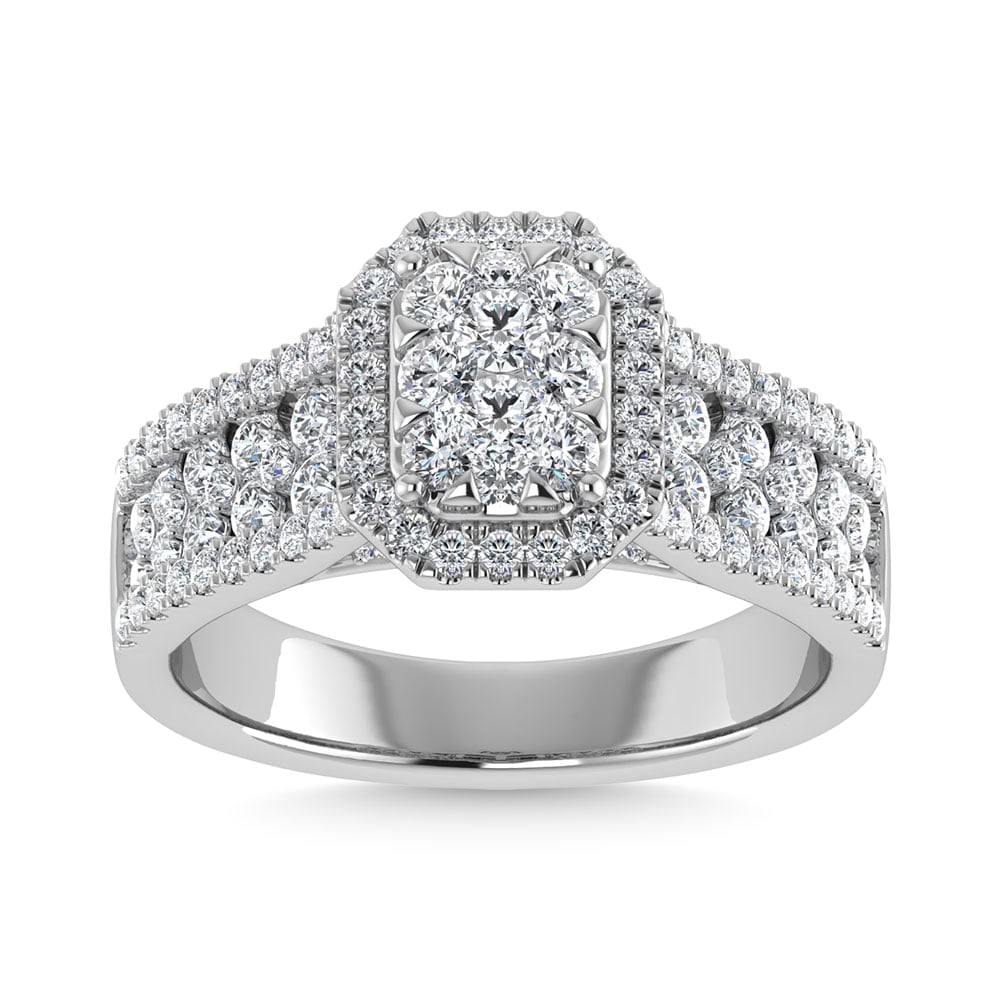 Diamond 1 1/3 Ct.Tw. Engagement Ring in 14K White Gold: Diamond 1 1/3 Ct.Tw. Engagement Ring in 14K White Gold 14k White Gold Stone Color: G-h Stone Clarity: Si2 Each ring is presented in standard size 6.5. Complimentary resizing is available between sizes