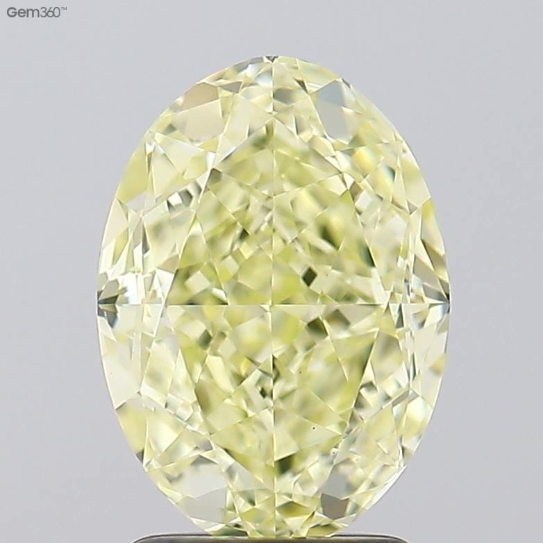 Loose Diamond - OVAL 2.75ct Fancy Light Yellow VVS2: Loose Diamond - OVAL 2.75ct Fancy Light Yellow VVS2 Source: Natural Shape: OVAL Carats: 2.75 Color: Fancy Light Yellow Certification: GIA Video: