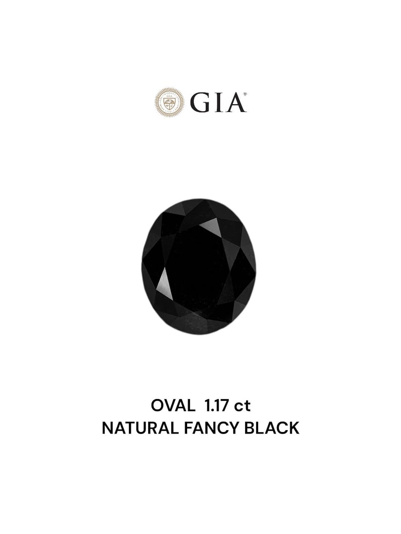 Loose Diamond - OVAL 1.17ct Fancy Black VVS2: Loose Diamond - OVAL 1.17ct Fancy Black VVS2 Source: Natural Shape: OVAL Carats: 1.17 Color: Fancy Black Certification: GIA Video:
