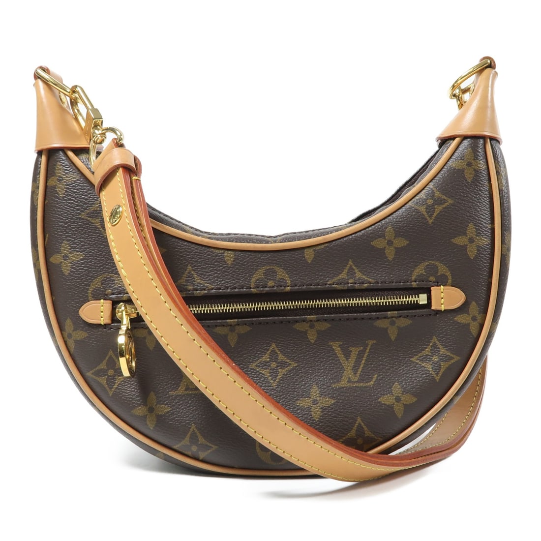 Louis Vuitton Loop Monogram Brown Shoulder Bag with Gold Tone Hardware (1 of 13)