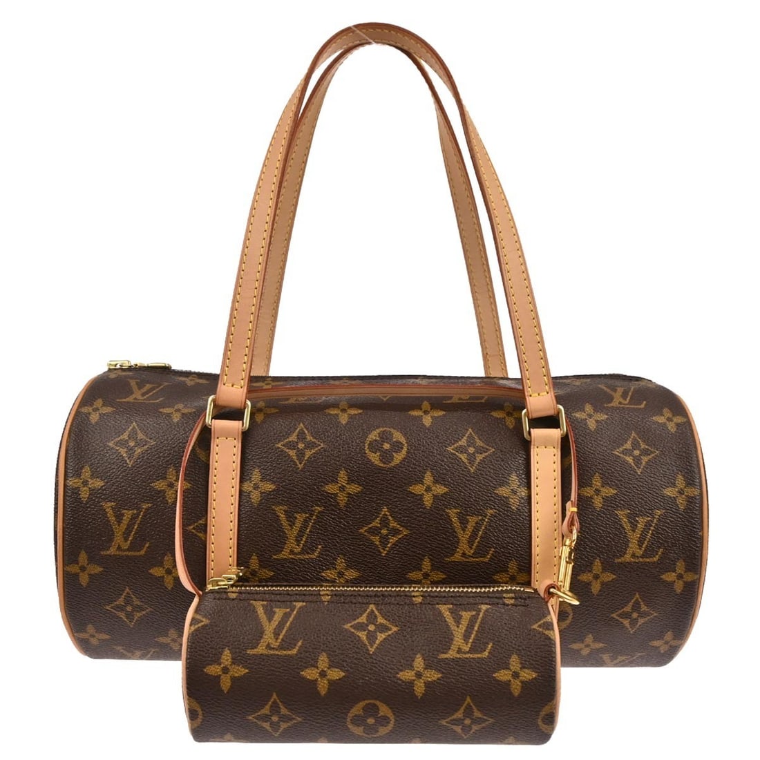 Papillon 30 Monogram Canvas Shoulder Bag by Louis Vuitton M51385: Papillon 30 Monogram Canvas Shoulder Bag by Louis Vuitton M51385 This Louis Vuitton Papillon 30 handbag features the iconic monogram canvas exterior with brown leather double handles and a zip closure