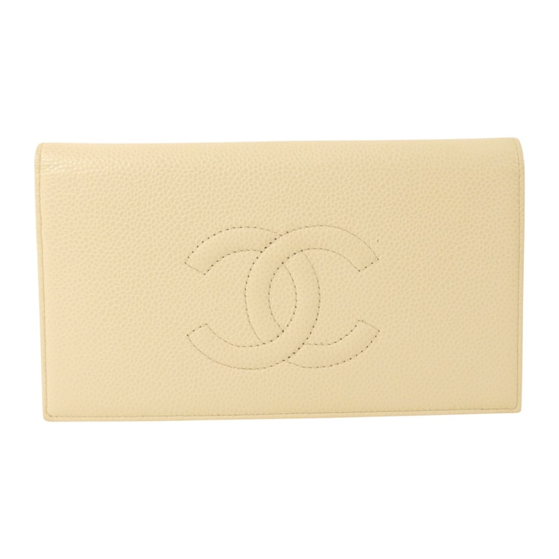 CHANEL CC Long Bifold Wallet Calfskin White GHW: CHANEL CC Long Bifold Wallet Calfskin White GHW This CHANEL long wallet is crafted from cream white calfskin leather and features a classic bifold design. Designed for women, it offers a sophisticated