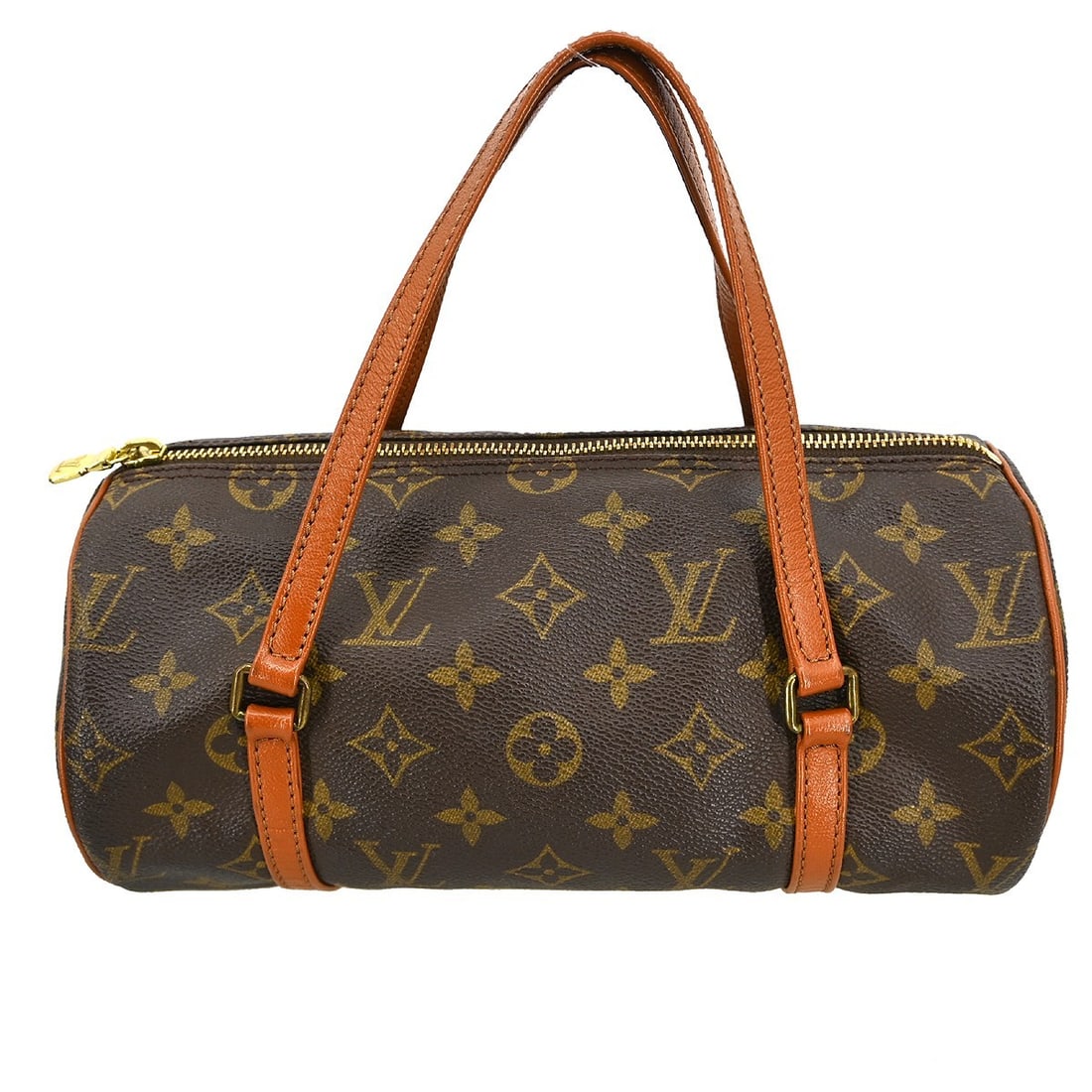 Louis Vuitton Papillon 26 Monogram Canvas Brown Top Handle Bag: Louis Vuitton Papillon 26 Monogram Canvas Brown Top Handle Bag This Louis Vuitton Papillon 26 handbag features the iconic monogram canvas leather exterior with a brown color scheme and double handles 