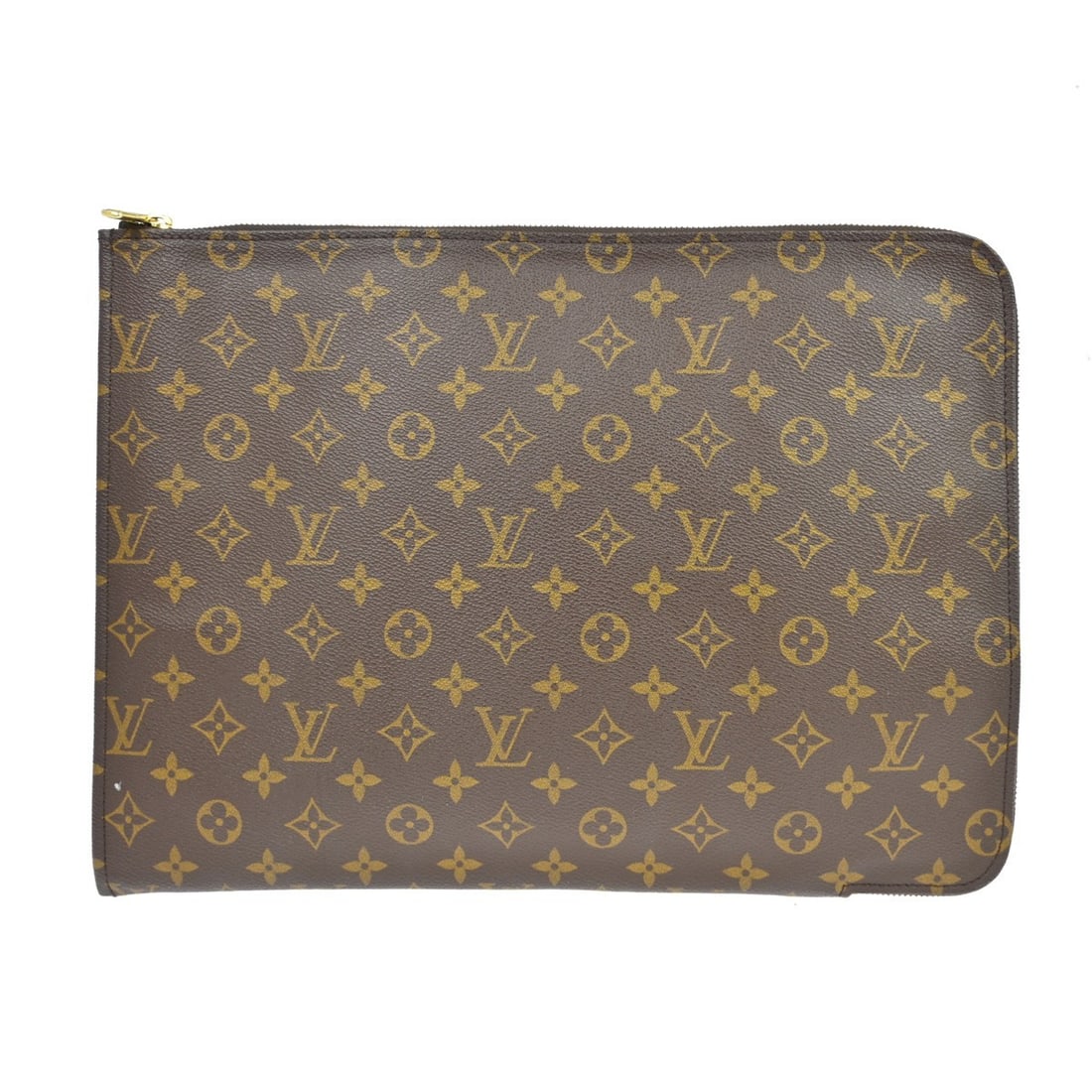 Louis Vuitton Poche Documents 38 Monogram Canvas Briefcase Large Brown: Louis Vuitton Poche Documents 38 Monogram Canvas Briefcase Large Brown This Louis Vuitton Monogram Poche Documents business bag features the iconic monogram canvas exterior and leather lining. Designe