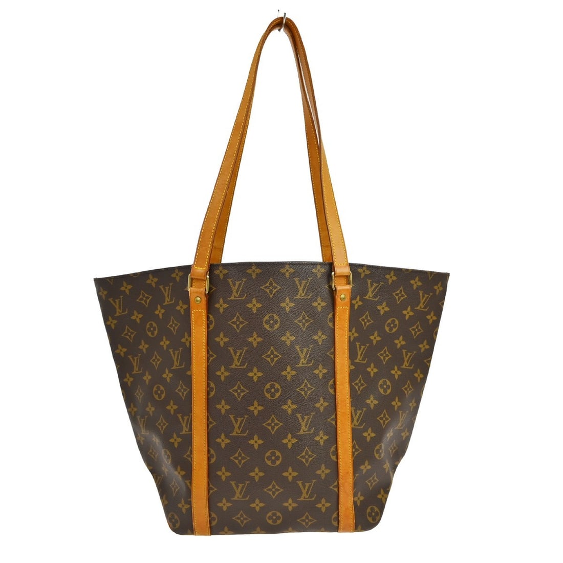 Large Monogram Canvas Sac Shopping Shoulder Tote by Louis Vuitton: Large Monogram Canvas Sac Shopping Shoulder Tote by Louis Vuitton This Louis Vuitton Sac Shopping shoulder tote bag features the iconic Monogram canvas leather exterior and double beige handles. Desig