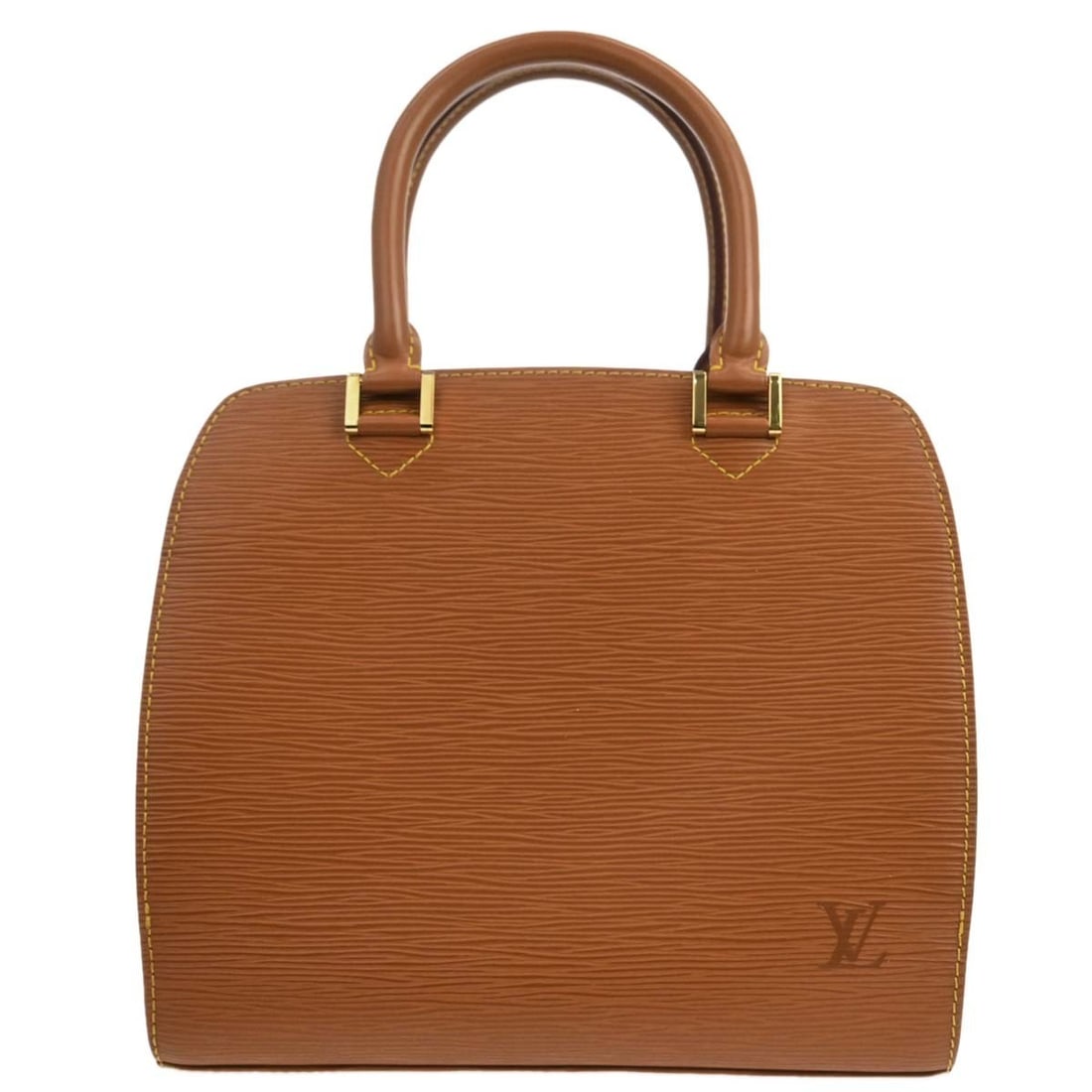 Louis Vuitton Pont Neuf Epi Leather Brown Top Handle Bag: Louis Vuitton Pont Neuf Epi Leather Brown Top Handle Bag This Louis Vuitton Pont Neuf handbag features the signature brown Epi leather exterior with a structured satchel silhouette. It has double hand