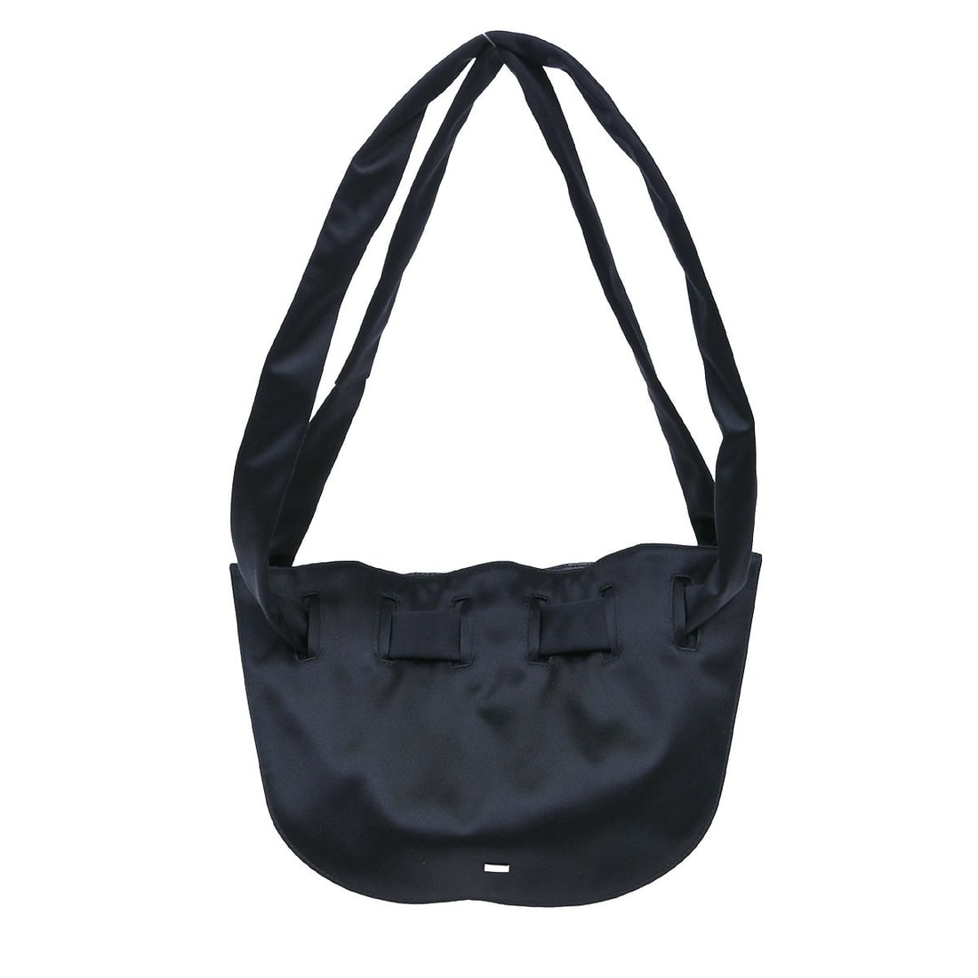 Gucci Black Satin Medium Shoulder Bag 9 in x 8 in: Gucci Black Satin Medium Shoulder Bag 9 in x 8 in This Gucci black satin shoulder bag features a medium-sized silhouette with an elegant satin exterior. Designed for women, it offers a blend of sophis
