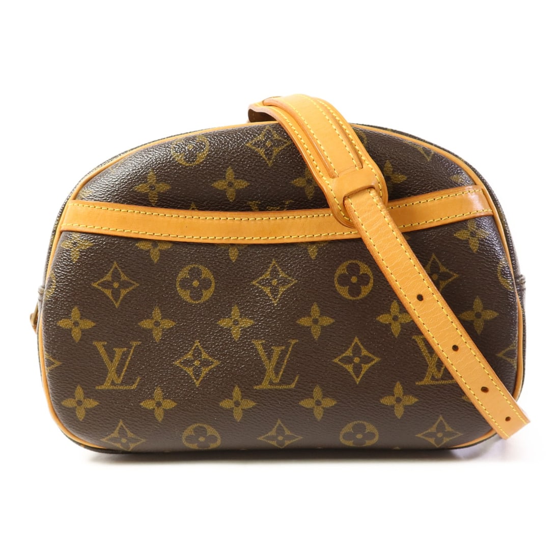LOUIS VUITTON Blois Monogram Shoulder Bag M51221 Brown GHW: LOUIS VUITTON Blois Monogram Shoulder Bag M51221 Brown GHW This exquisite Louis Vuitton Blois Shoulder Crossbody Bag in Monogram Brown is a stylish accessory for any occasion. Crafted from durable PVC