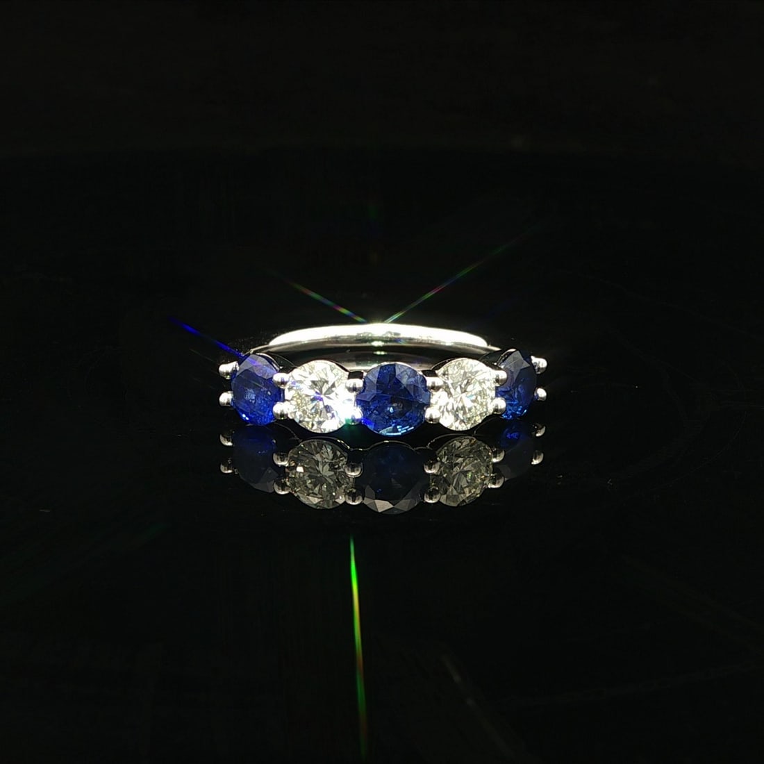 Platinum 1.69ctw Blue Sapphire Diamond Band Ring 2025: Platinum 1.69ctw Blue Sapphire Diamond Band Ring 2025 This exquisite low-profile band ring is crafted from solid platinum (stamped PT900) and features a stunning combination of natural blue sapphires 