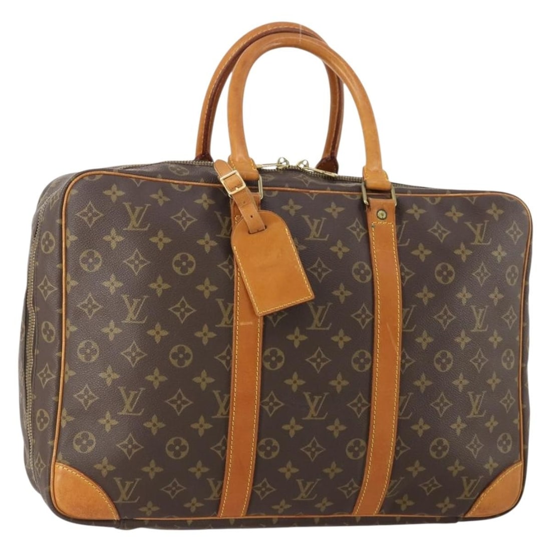 Monogram Canvas Sirius 45 Boston Bag by Louis Vuitton M41408 with Name Tag (1 of 18)