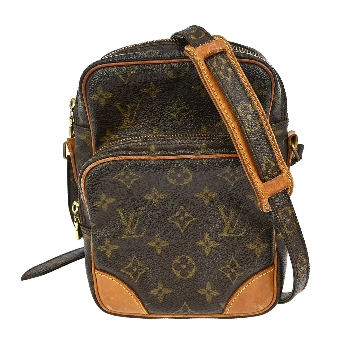 Louis Vuitton Amazon Monogram Canvas Medium Crossbody Bag Brown M45236: Louis Vuitton Amazon Monogram Canvas Medium Crossbody Bag Brown M45236 This Louis Vuitton Amazon crossbody bag features the iconic monogram canvas leather exterior with brown leather and canvas trim. 