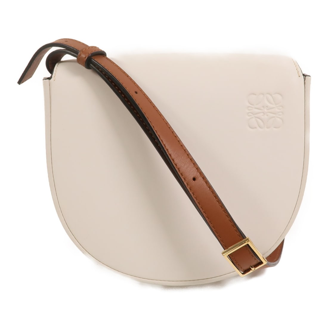 LOEWE Heel Duo White Calfskin Shoulder Bag GHW (1 of 17)