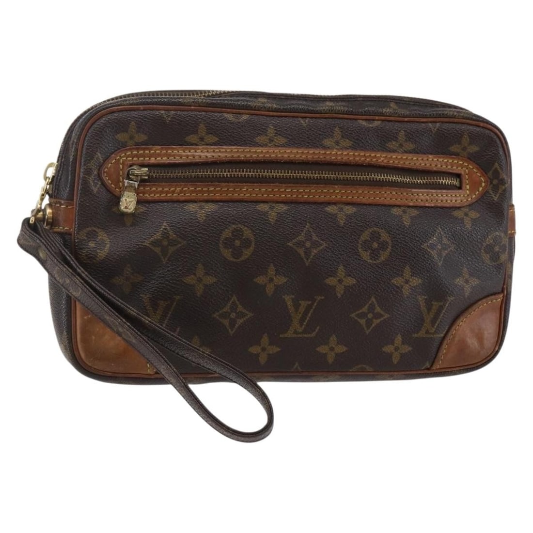 LOUIS VUITTON Monogram Marly Dragonne GM Clutch Bag M51825 Made in France: LOUIS VUITTON Monogram Marly Dragonne GM Clutch Bag M51825 Made in France This authentic LOUIS VUITTON Monogram Marly Dragonne GM Clutch Bag is a stylish accessory crafted from durable monogram canvas