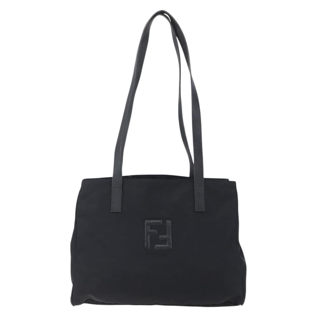 Fendi Black Nylon Vintage FF Tote Bag for Women: Fendi Black Nylon Vintage FF Tote Bag for Women This Fendi Vintage FF Tote is crafted from black nylon and designed for women. It features the classic FF motif and offers ample space for daily essenti