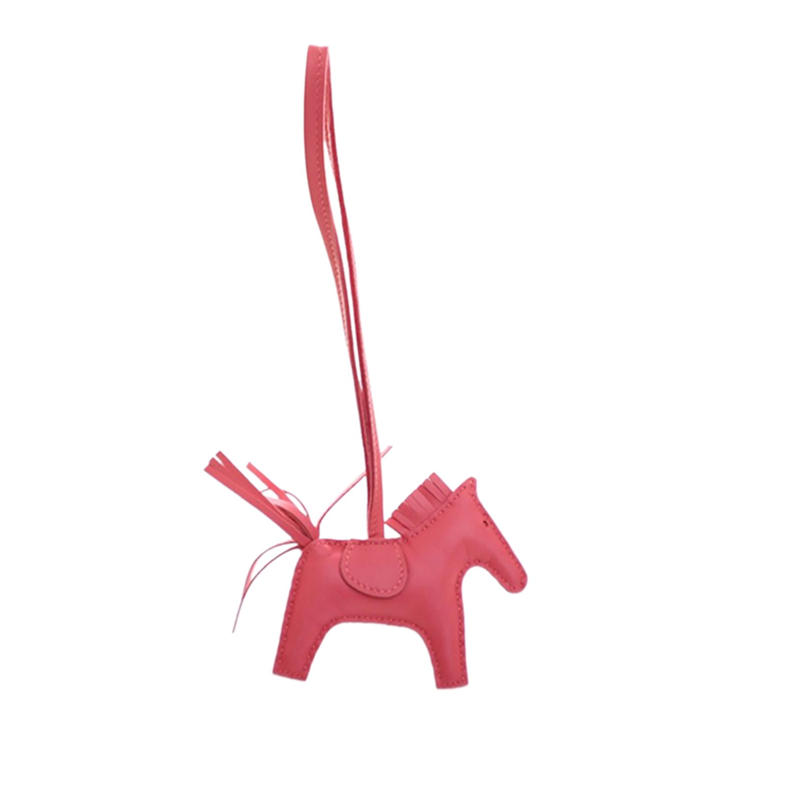 Hermes Rodeo Pegase PM Pink Milo Lambskin Swift Leather Bag Charm: Hermes Rodeo Pegase PM Pink Milo Lambskin Swift Leather Bag Charm The Hermes Milo Lambskin and Swift Grigri Rodeo Pegase Bag Charm PM features a body crafted from Milo lambskin and Swift calf leather 