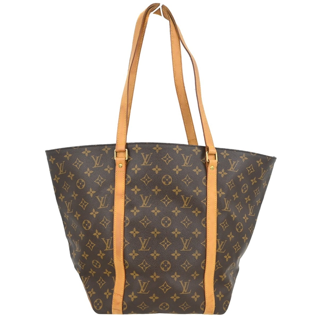 Louis Vuitton Monogram Sac Shopping Large Shoulder Tote Bag M51108: Louis Vuitton Monogram Sac Shopping Large Shoulder Tote Bag M51108 This Louis Vuitton Sac Shopping shoulder tote bag features the iconic Monogram canvas leather exterior with double beige handles and 