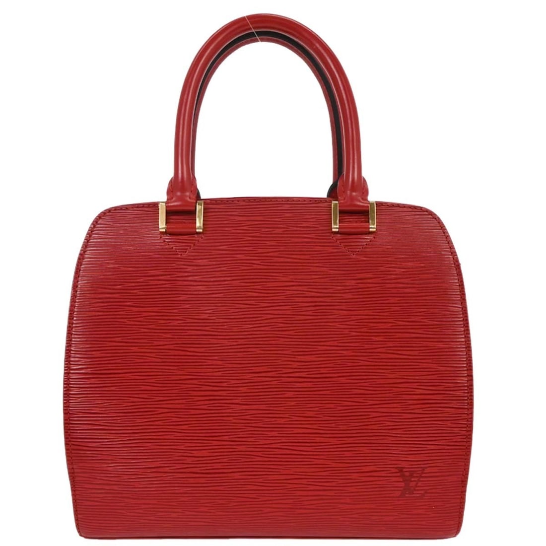 Louis Vuitton Pont Neuf Red Leather Handbag 25cm by 24cm by 10cm: Louis Vuitton Pont Neuf Red Leather Handbag 25cm by 24cm by 10cm This pre-owned Louis Vuitton Pont Neuf handbag is crafted from red Epi leather, designed for women. It features a compact silhouette id