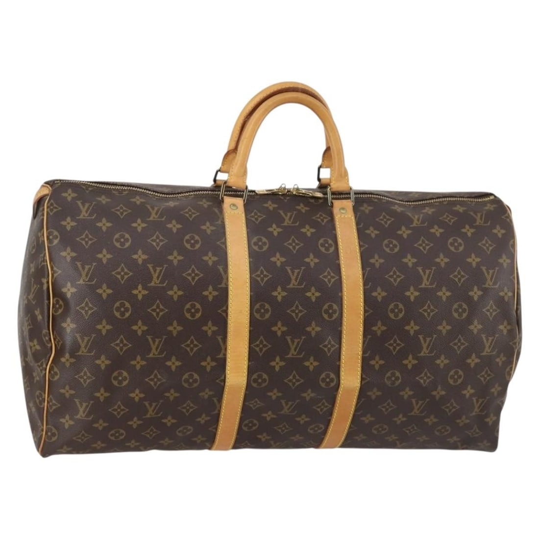 LOUIS VUITTON Monogram Keepall 55 Boston Bag M41424 Made in France: LOUIS VUITTON Monogram Keepall 55 Boston Bag M41424 Made in France This LOUIS VUITTON Monogram Keepall 55 Boston Bag (M41424) is a classic travel companion that combines style and functionality. Made 