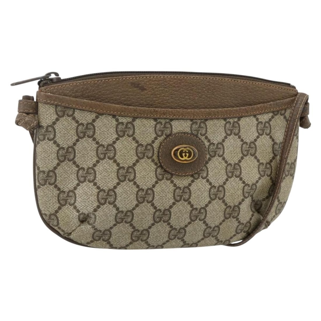 Gucci Beige Gold GG Canvas Shoulder Bag 904 02 020: Gucci Beige Gold GG Canvas Shoulder Bag 904 02 020 This GUCCI GG Supreme shoulder bag features a beige and gold GG canvas exterior with gold-tone accents. Made in Italy, the bag is designed for women 