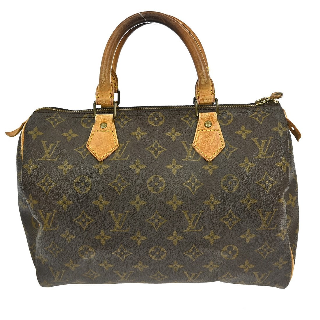 Louis Vuitton Speedy 30 Monogram Canvas Satchel Bag M41526 Vintage: Louis Vuitton Speedy 30 Monogram Canvas Satchel Bag M41526 Vintage This is a Louis Vuitton Speedy 30 handbag crafted from signature monogram canvas. The bag features a zip closure, double beige leathe