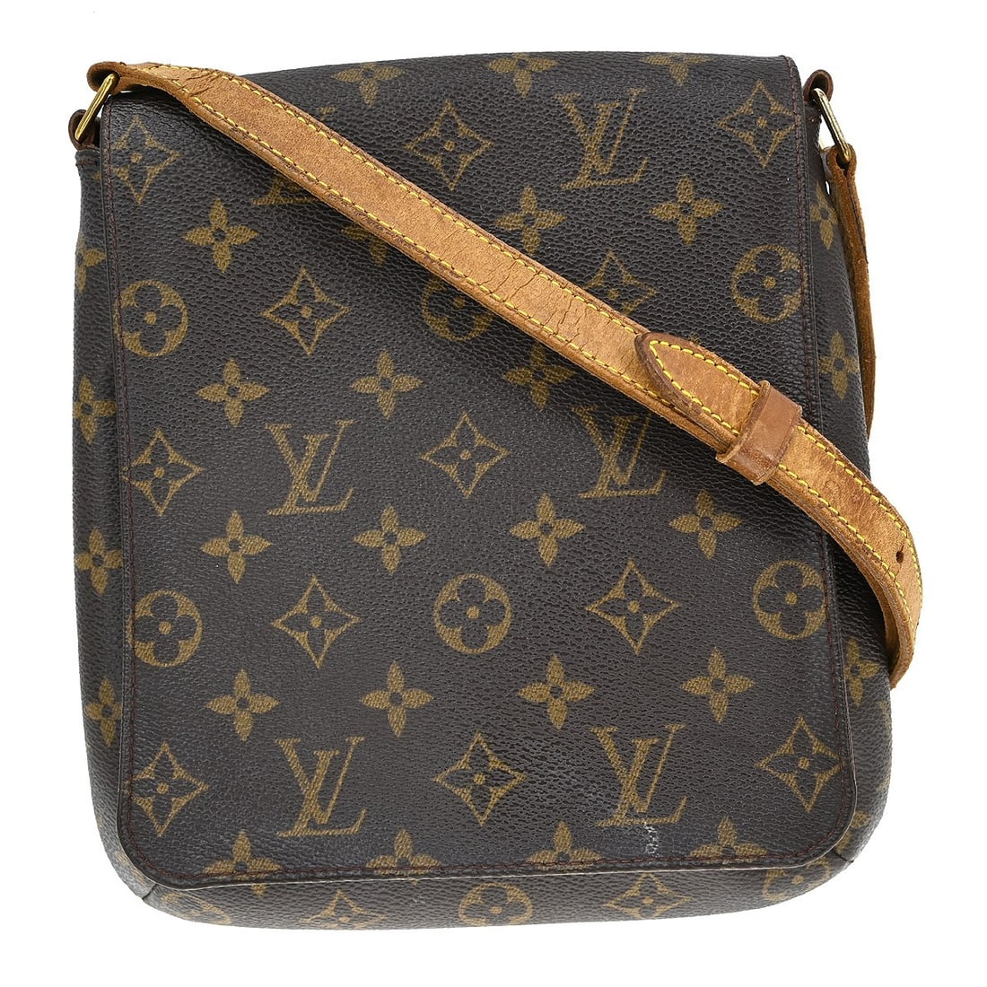 Louis Vuitton Musette Salsa Monogram Canvas Long Strap Shoulder Bag M51387: Louis Vuitton Musette Salsa Monogram Canvas Long Strap Shoulder Bag M51387 This Louis Vuitton Musette Salsa is a small vintage shoulder bag crafted from the brand's signature monogram canvas with brow
