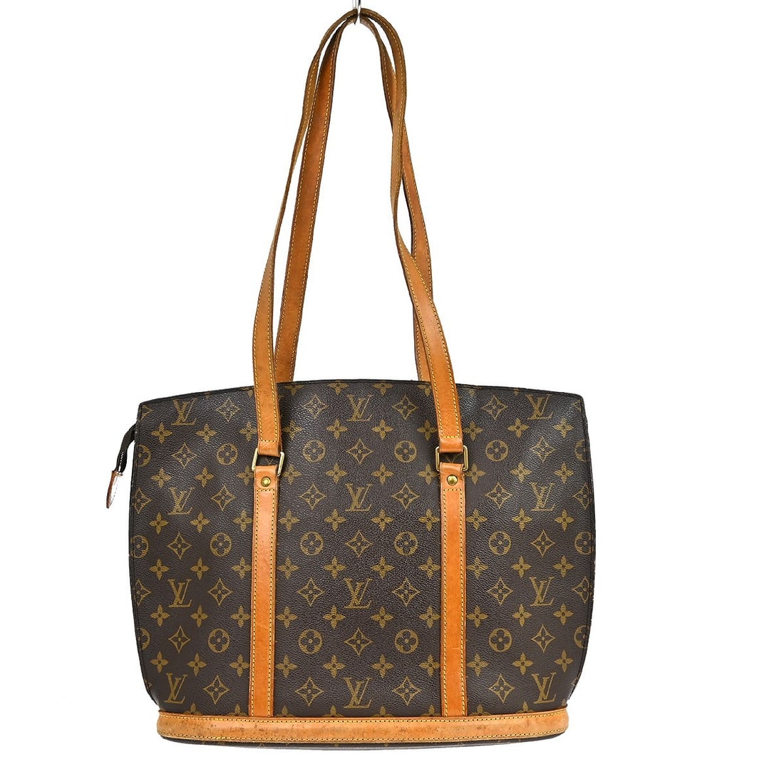 Louis Vuitton Babylone Monogram Canvas Large Tote Purse with Double Handles: Louis Vuitton Babylone Monogram Canvas Large Tote Purse with Double Handles This Louis Vuitton Babylone tote bag features the signature monogram canvas leather exterior and double beige leather handle