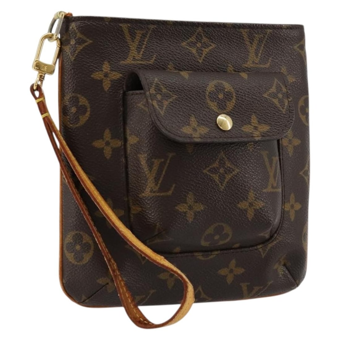 Louis Vuitton Monogram Canvas Pouch M51901 France: Louis Vuitton Monogram Canvas Pouch M51901 France This Louis Vuitton Monogram Partition Pouch, model M51901, is crafted from the brand's signature Monogram Canvas. Designed for women, the pouch featur