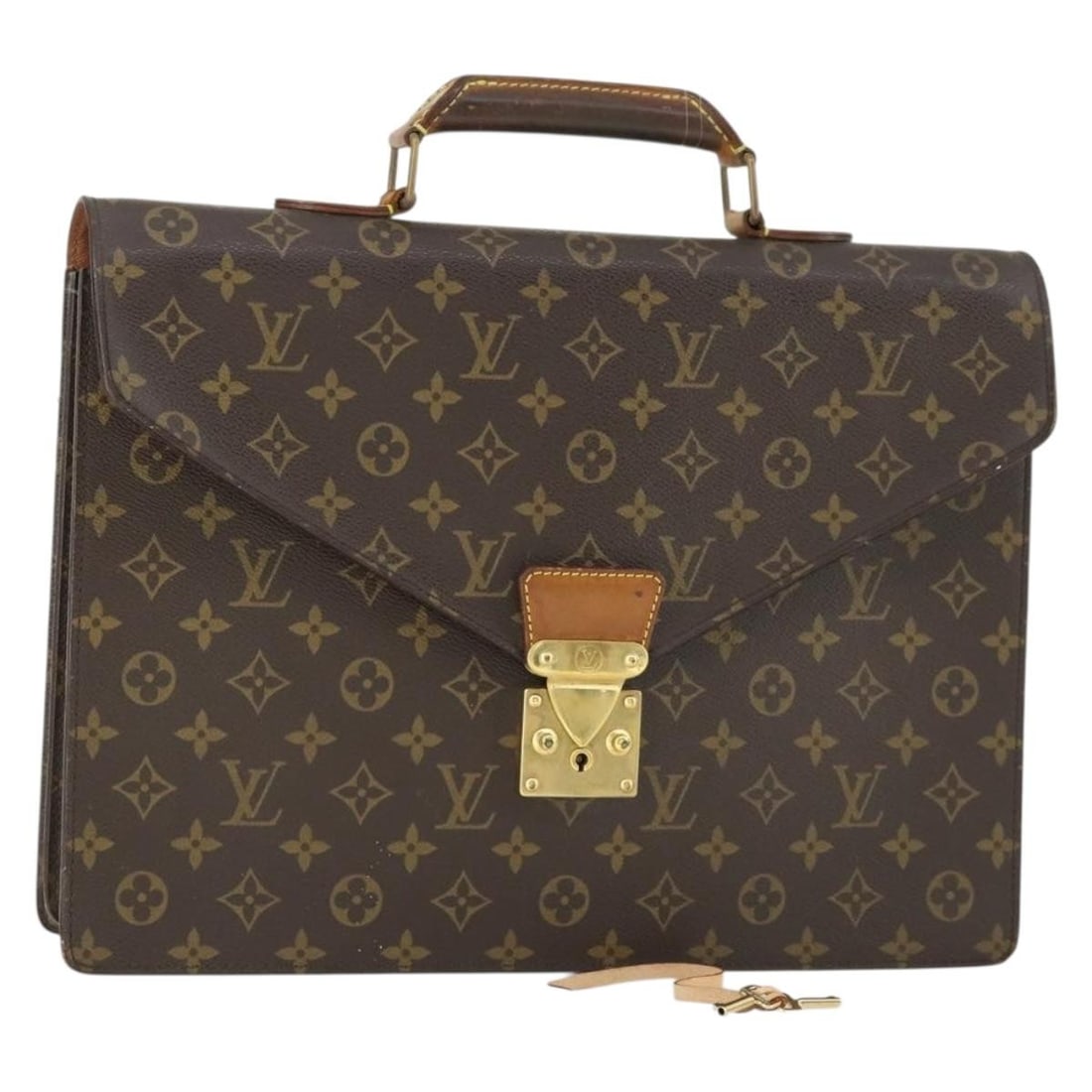 Louis Vuitton Serviette Conseiller Monogram Canvas Briefcase M53331 with Keys: Louis Vuitton Serviette Conseiller Monogram Canvas Briefcase M53331 with Keys This is a Louis Vuitton Serviette Conseiller briefcase in Monogram Canvas. The bag features the signature monogram pattern