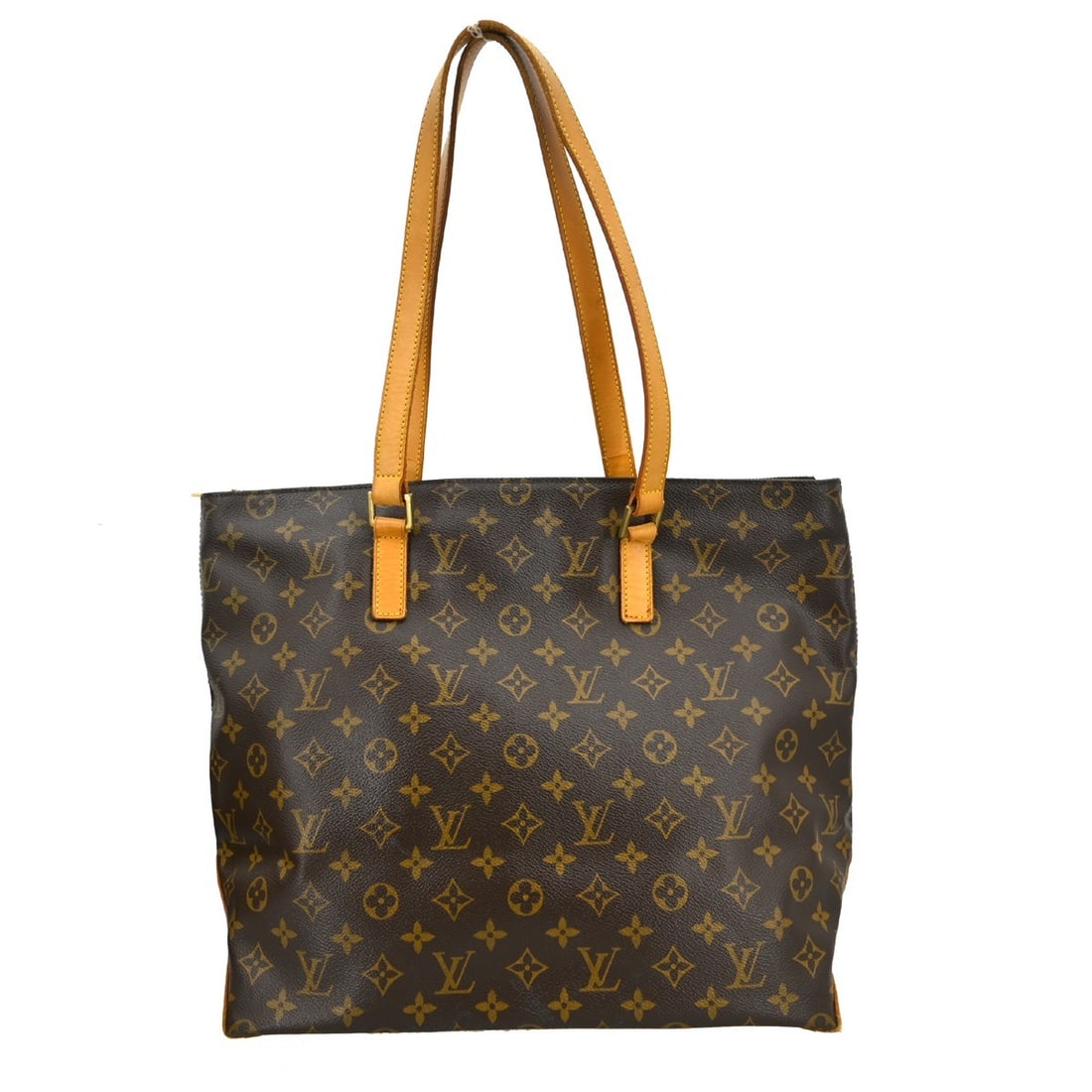 Louis Vuitton Cabas Mezzo Monogram Canvas Large Brown Tote Handbag M51151: Louis Vuitton Cabas Mezzo Monogram Canvas Large Brown Tote Handbag M51151 This Louis Vuitton Cabas Mezzo tote bag features the iconic Monogram canvas leather exterior with brown leather double handles