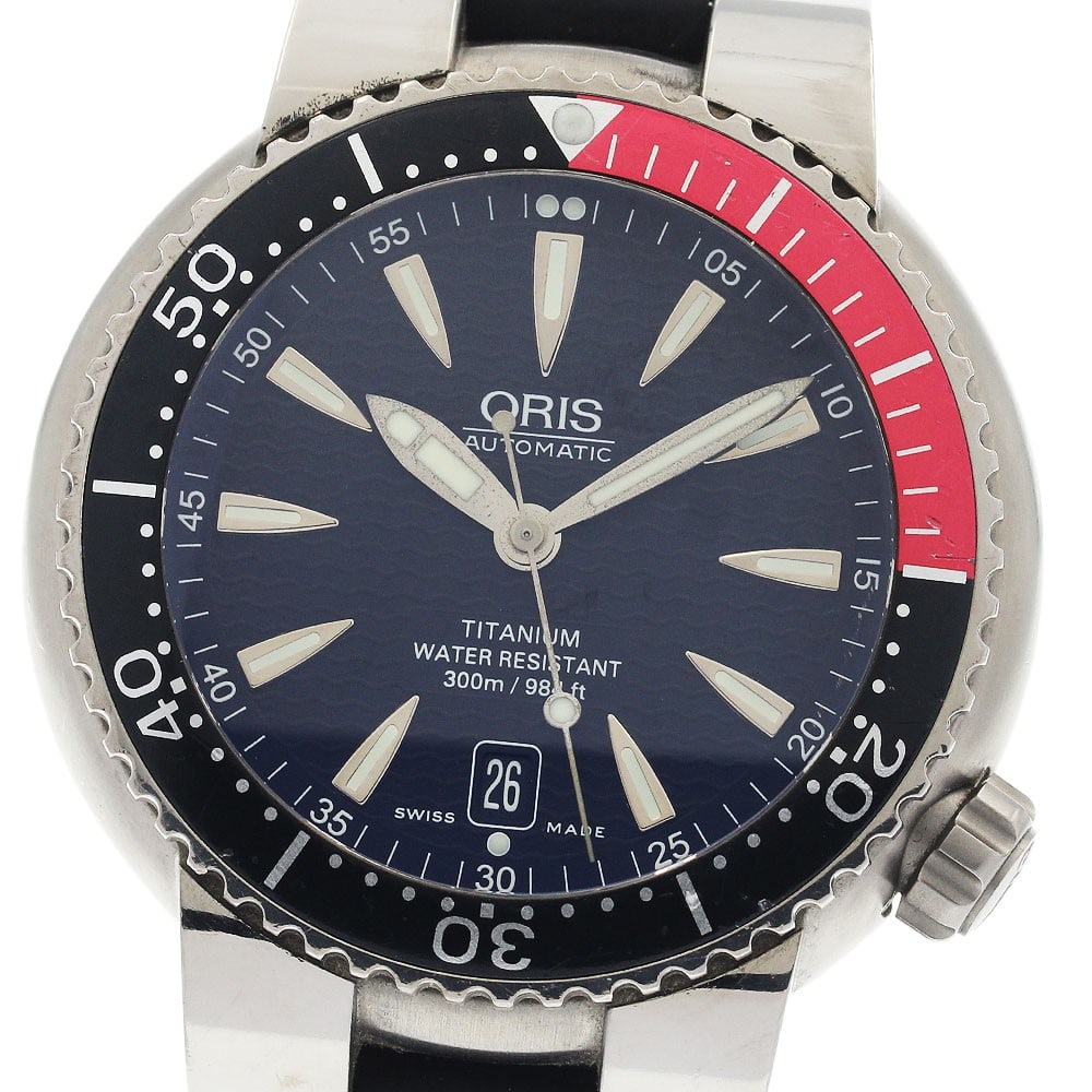 ORIS Diver Date Titanium Automatic Men's Wristwatch 7562P (1 of 6)