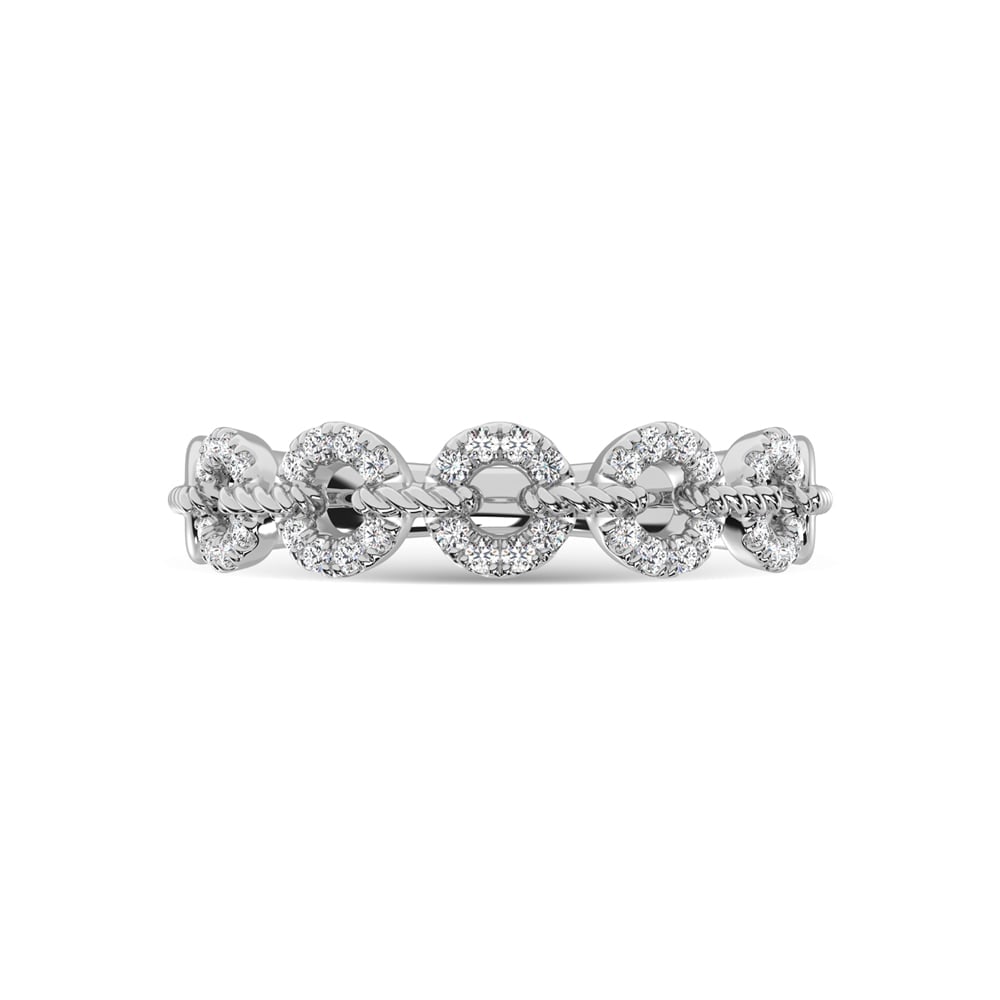 14K White Gold Diamond 1/5 Ct.Tw. Stackable Ring - 2