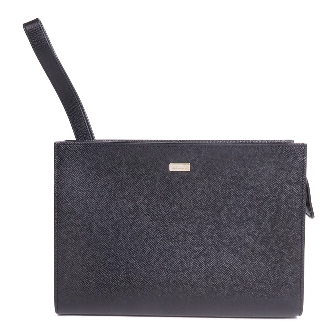 BALLY SHW Black Calfskin Clutch Bag: BALLY SHW Black Calfskin Clutch Bag This clutch bag by Bally is crafted from black calfskin leather, offering a sleek and timeless design. Suitable for both men and women, it features a regular size a