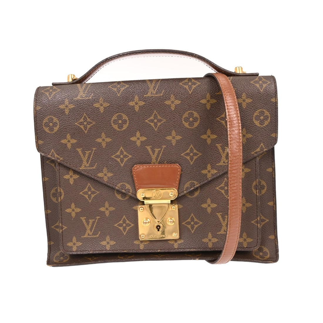 Louis Vuitton Monceau 28 Monogram Canvas Business Bag M51185: Louis Vuitton Monceau 28 Monogram Canvas Business Bag M51185 This Louis Vuitton Monogram Monceau 28 business handbag features the iconic brown monogram canvas exterior and brown canvas lining. The med