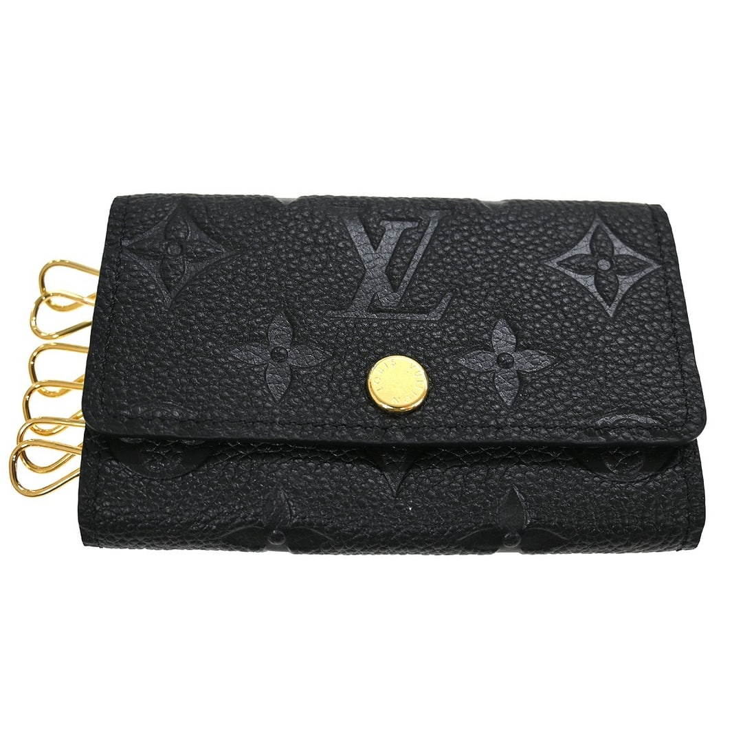 Empreinte Black Multicles 6 Key Holder by Louis Vuitton: Empreinte Black Multicles 6 Key Holder by Louis Vuitton This Louis Vuitton Monogram Empreinte Multicles 6 key case features black Empreinte leather and is designed for unisex use. Made in France, it i