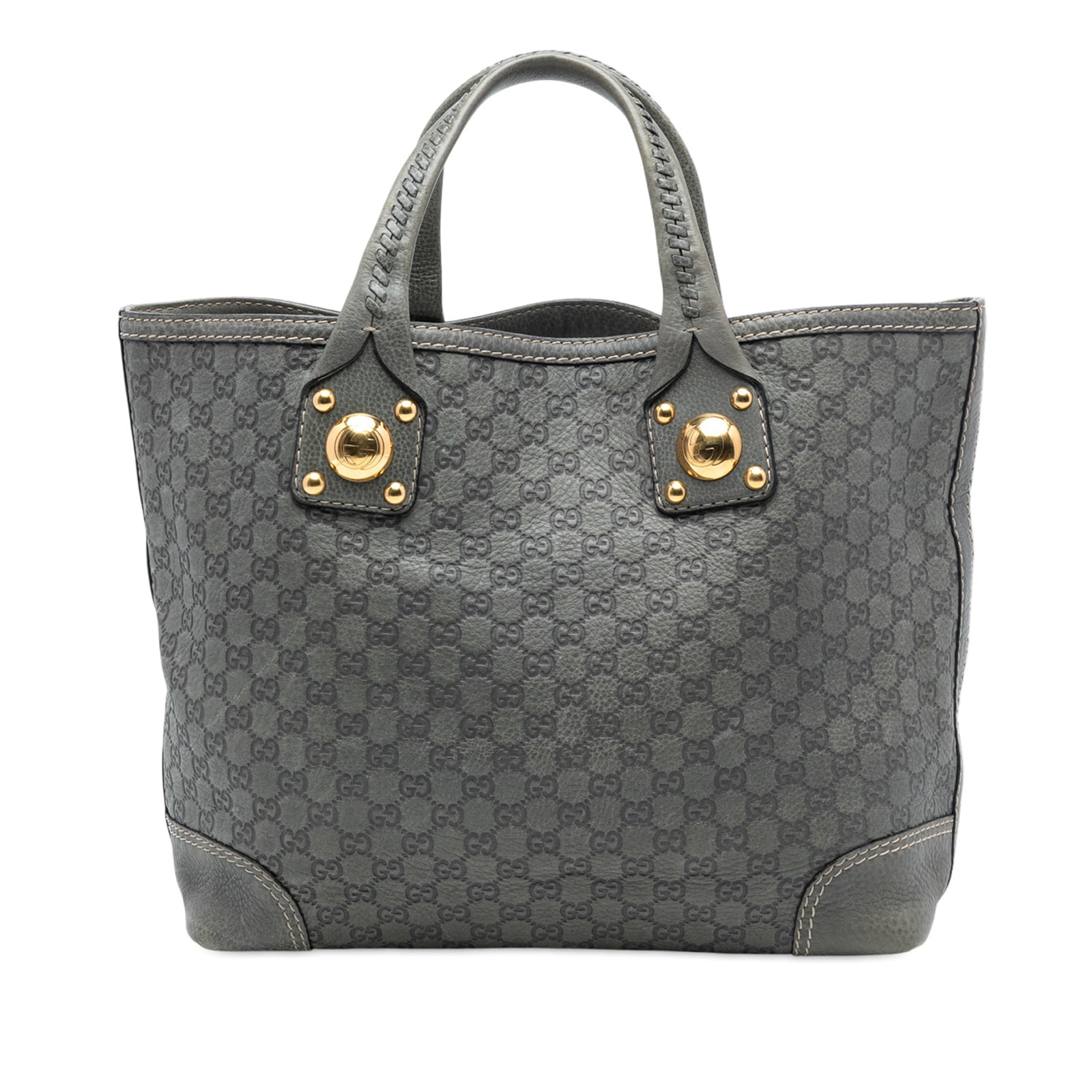 Gucci Guccissima Sunset Gray Embossed Leather Tote Bag: Gucci Guccissima Sunset Gray Embossed Leather Tote Bag The Guccissima Sunset Tote features a gray embossed leather body with flat leather handles, an open top design, and interior zip and slip pockets