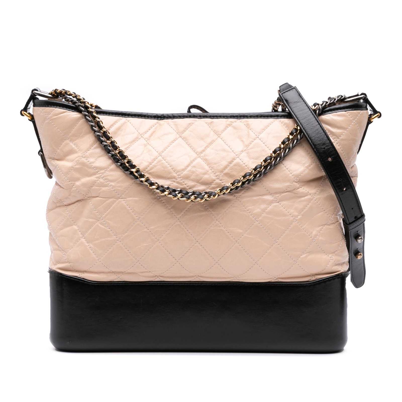 Chanel Large Brown Aged Calfskin Gabrielle Crossbody Bag: Chanel Large Brown Aged Calfskin Gabrielle Crossbody Bag The Chanel Large Aged Calfskin Gabrielle Crossbody is a sophisticated accessory that embodies luxury and practicality. Crafted from aged calfsk