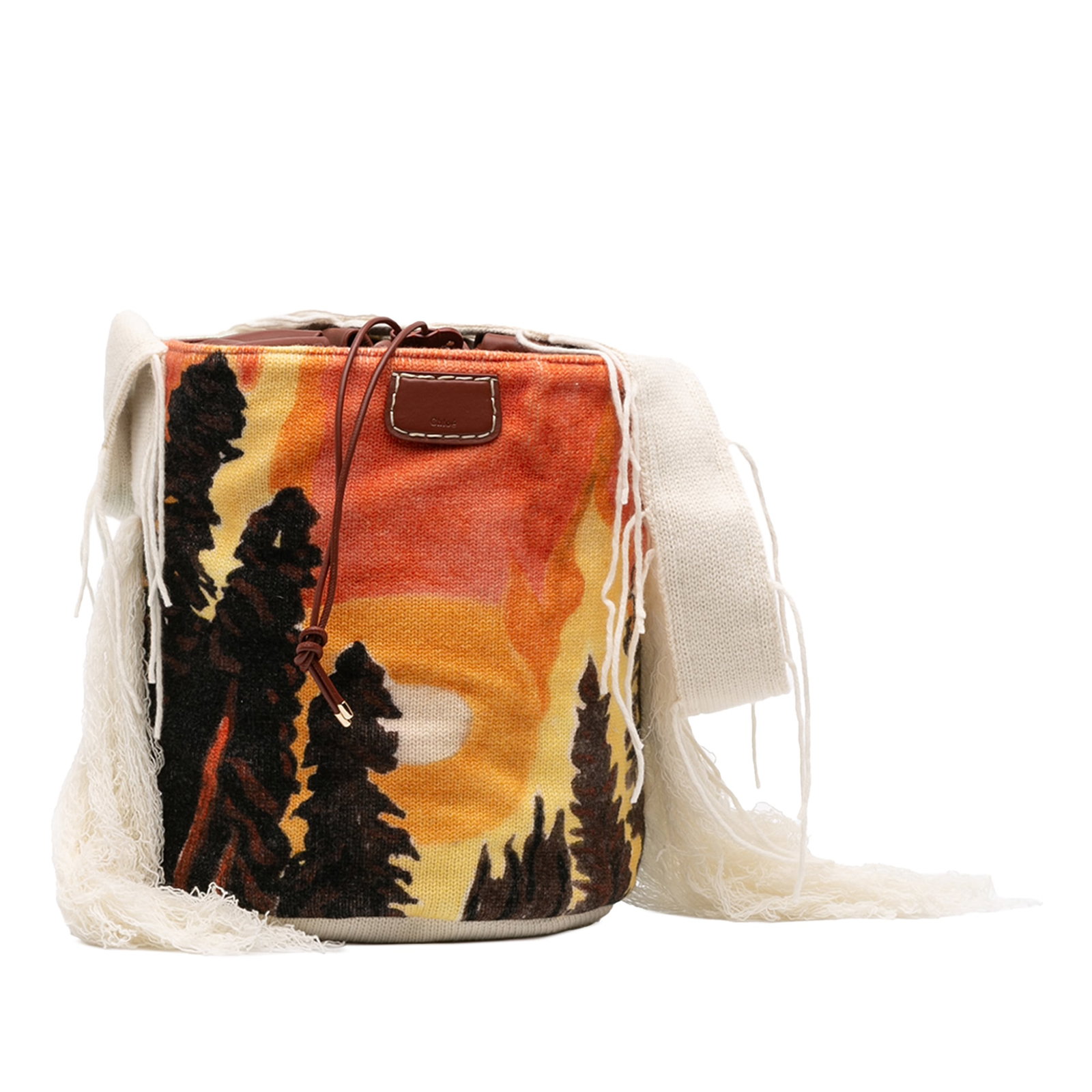 Printed Knit Jorge Bucket Bag with Leather Trim by Chloe (1 of 10)