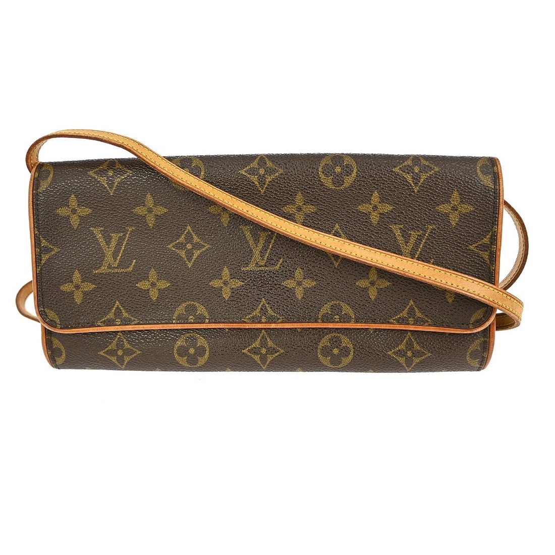 Louis Vuitton Pochette Twin GM Monogram Canvas Crossbody Bag M51852: Louis Vuitton Pochette Twin GM Monogram Canvas Crossbody Bag M51852 This Louis Vuitton Pochette Twin GM crossbody bag features the signature monogram canvas leather exterior and a medium-sized silhoue