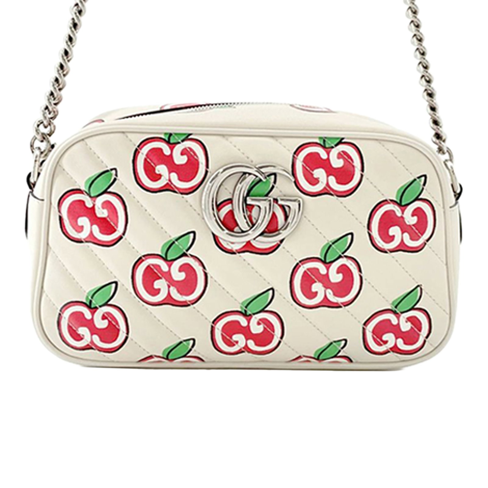 Gucci GG Marmont Small Apple Print Matelasse Leather Crossbody Bag (1 of 14)