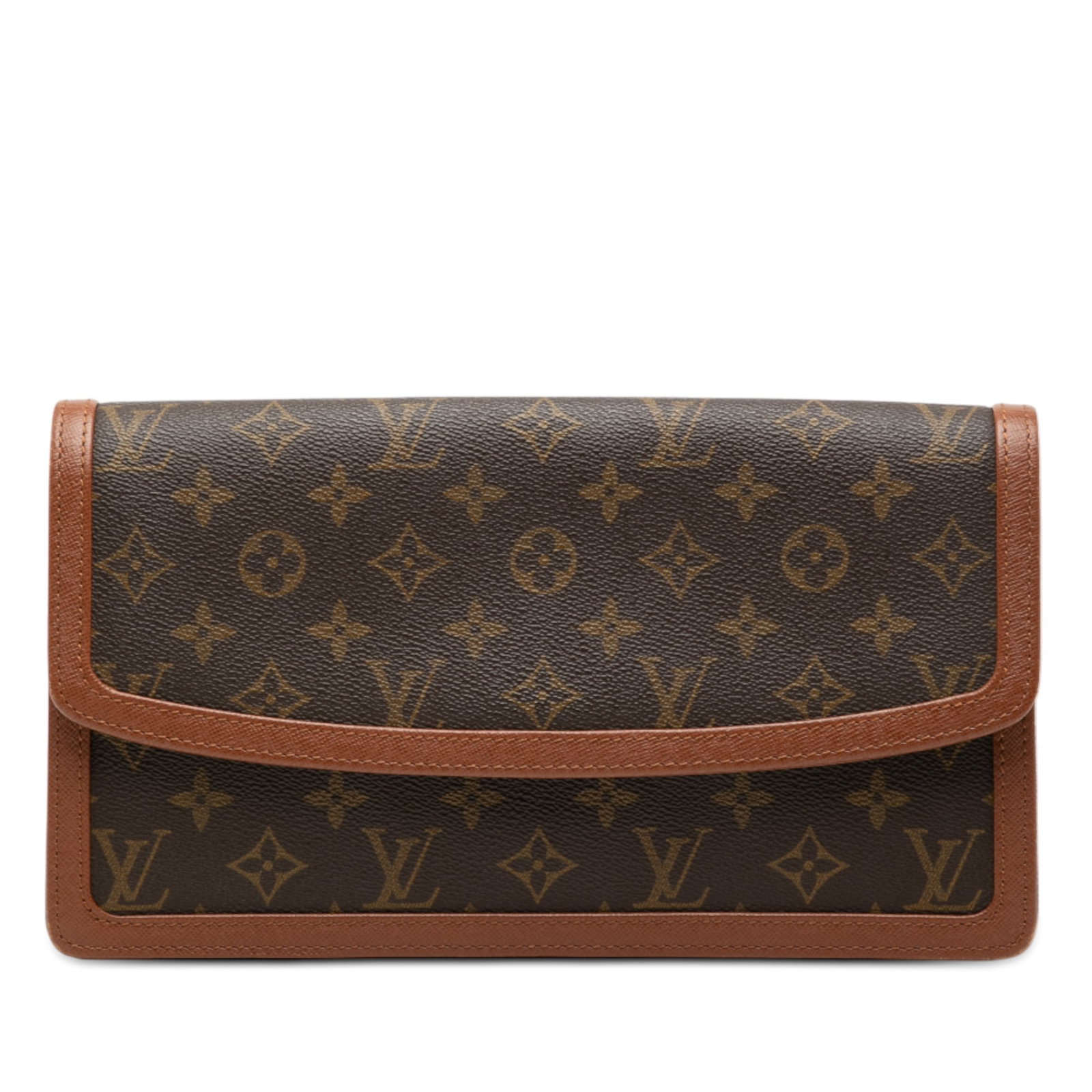 Monogram Canvas Pochette Dame GM Shoulder Bag by Louis Vuitton: Monogram Canvas Pochette Dame GM Shoulder Bag by Louis Vuitton The Louis Vuitton Monogram Pochette Dame GM is crafted with the iconic monogram canvas and features leather trim. This bag includes a fro