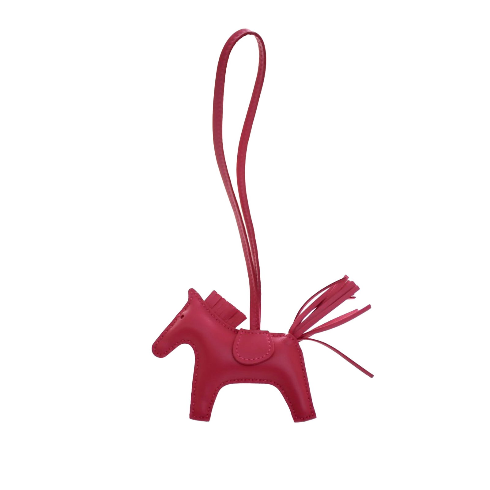 Hermes Rodeo PM Bag Charm in Rose Mexico Milo Lambskin Leather: Hermes Rodeo PM Bag Charm in Rose Mexico Milo Lambskin Leather This Hermes Milo Lambskin Grigri Rodeo Bag Charm PM features a soft lambskin body in Rose Mexico pink with a smooth leather strap. Made i