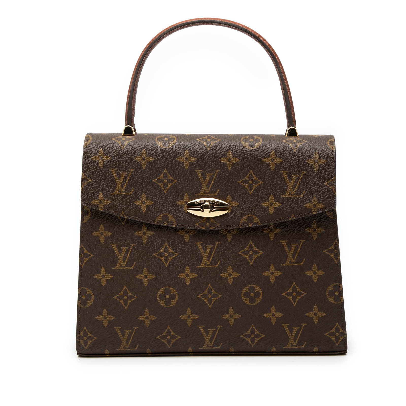 Monogram Canvas Malesherbes Top Handle Bag by Louis Vuitton: Monogram Canvas Malesherbes Top Handle Bag by Louis Vuitton The Louis Vuitton Monogram Malesherbes features a signature monogram canvas body complemented by leather trim and a structured leather top h