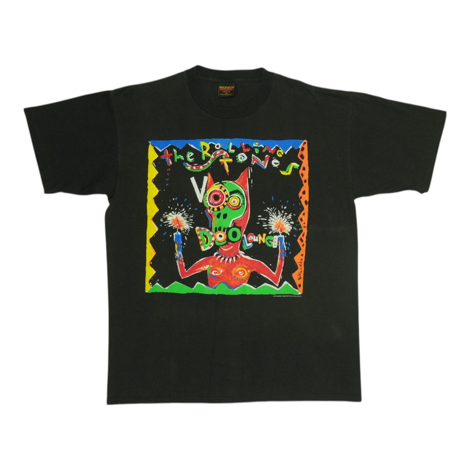 Vintage 1994 Rolling Stones Voodoo Lounge Black Cotton T Shirt Extra Large: Vintage 1994 Rolling Stones Voodoo Lounge Black Cotton T Shirt Extra Large This is an original vintage 1994 Rolling Stones Voodoo Lounge shirt. It is not a modern reproduction and features no graphics