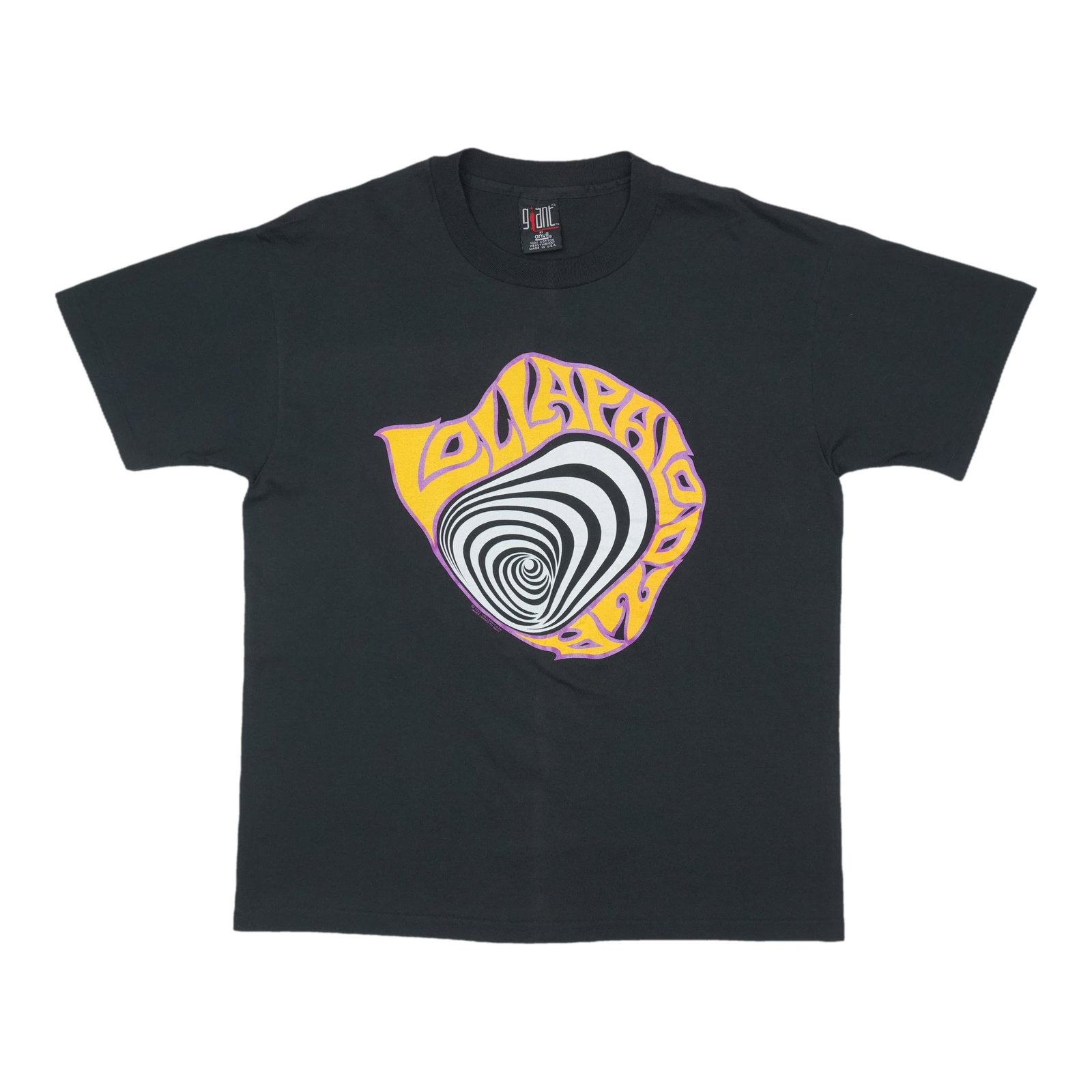 Vintage 1993 Lollapalooza Black Cotton Extra Large Concert T-Shirt: Vintage 1993 Lollapalooza Black Cotton Extra Large Concert T-Shirt This is an original vintage 1993 Lollapalooza Festival Tour shirt featuring front and back graphics. The shirt is made from 100% cott