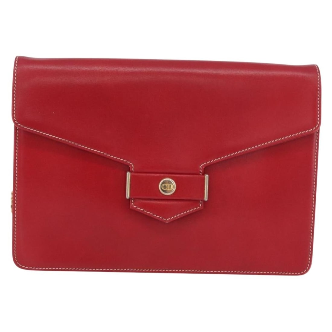 Christian Dior Red Leather Vintage CD Chain Flap Shoulder Bag: Christian Dior Red Leather Vintage CD Chain Flap Shoulder Bag This Christian Dior Vintage CD Chain Flap Shoulder Bag is crafted in red leather and features a chain shoulder strap. Designed for women, 
