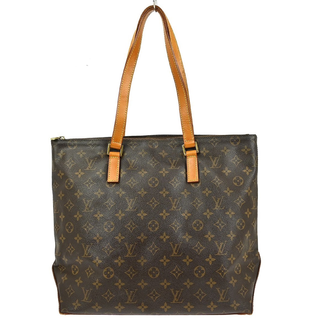 Louis Vuitton Monogram Cabas Mezzo Large Brown Canvas Tote Bag M51151: Louis Vuitton Monogram Cabas Mezzo Large Brown Canvas Tote Bag M51151 This Louis Vuitton Cabas Mezzo tote bag features the iconic monogram canvas leather exterior with brown double leather handles and