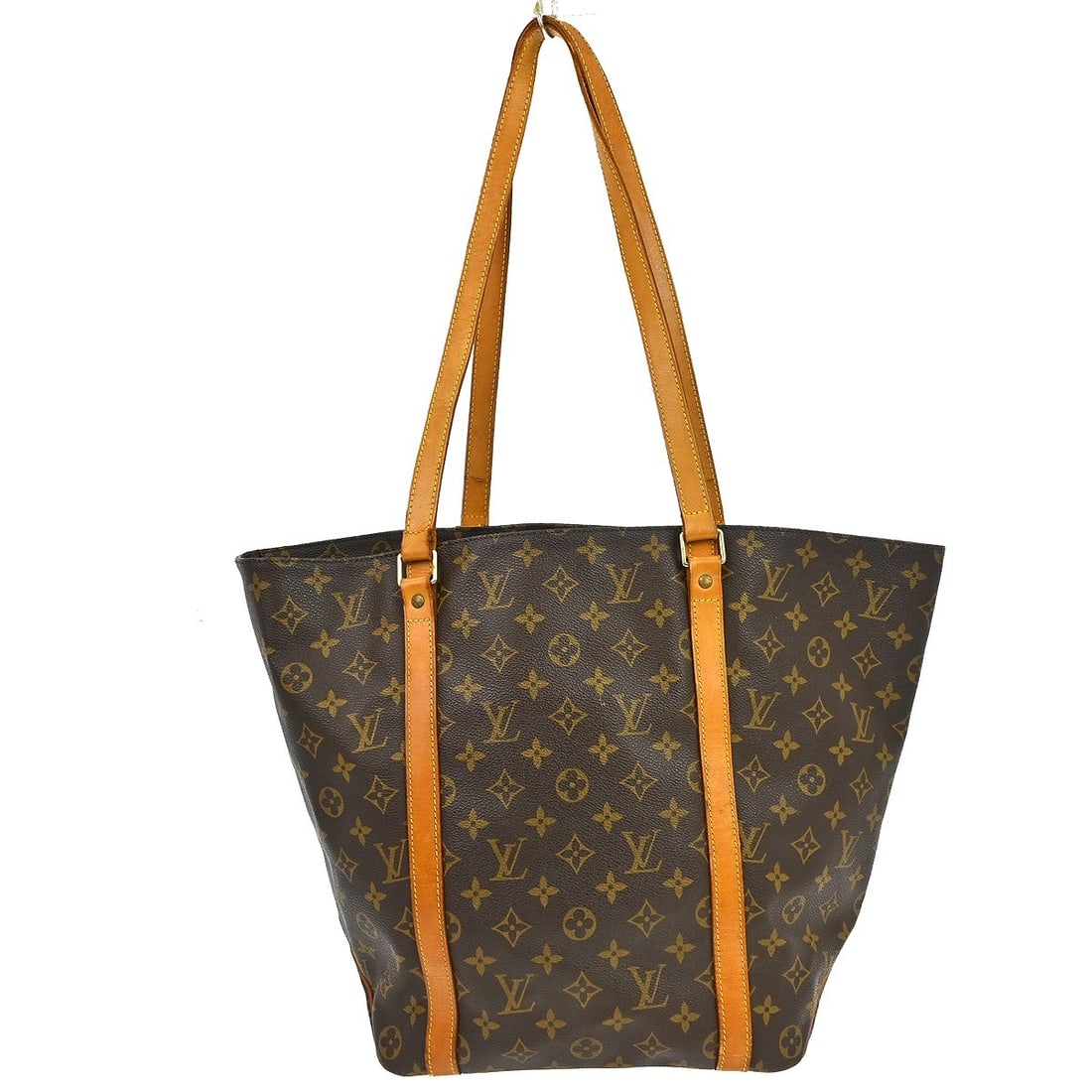 Louis Vuitton Monogram Sac Shopping Large Shoulder Tote Bag M51108: Louis Vuitton Monogram Sac Shopping Large Shoulder Tote Bag M51108 This Louis Vuitton Sac Shopping shoulder tote bag features the iconic Monogram canvas leather exterior with beige double handles and 