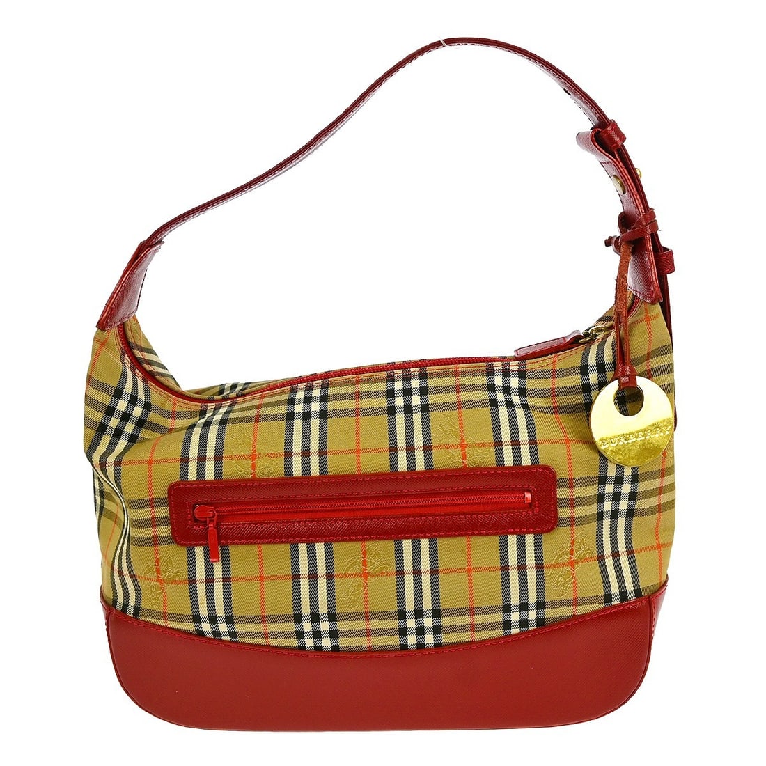 Burberry House Check Small Top Handle Tote Beige Canvas Leather: Burberry House Check Small Top Handle Tote Beige Canvas Leather This Burberry tote handbag features the classic beige and red House Check design. Crafted with a canvas and leather exterior, it is acce